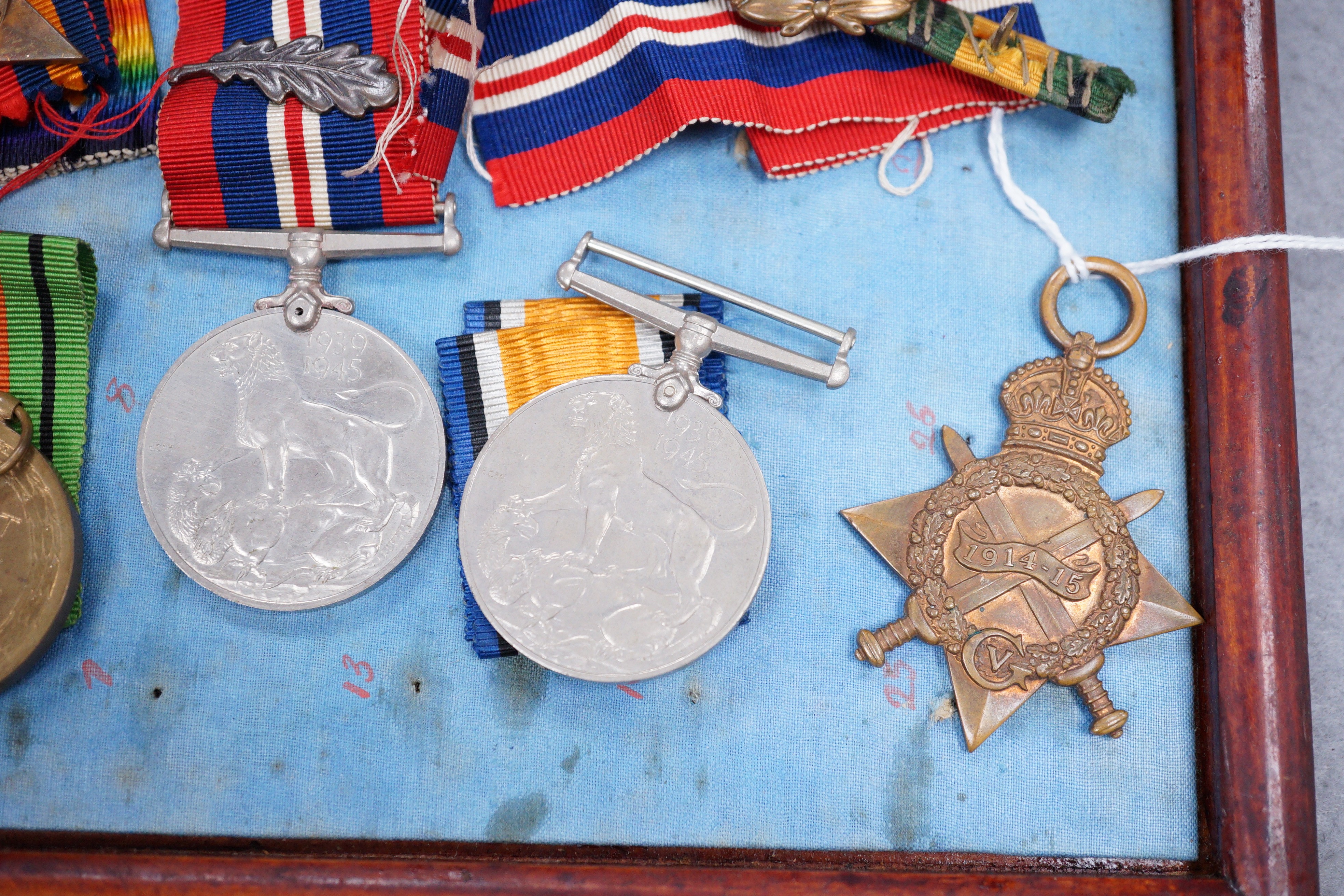 WWI and WWII medals, 11746 PTE. H. PEARCE. R. LANC. R.